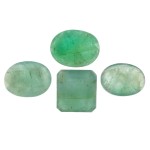 Green Emerald – 16.99 Carats (Ratti-18.77) Panna ~ 4 Pcs Seller Pack